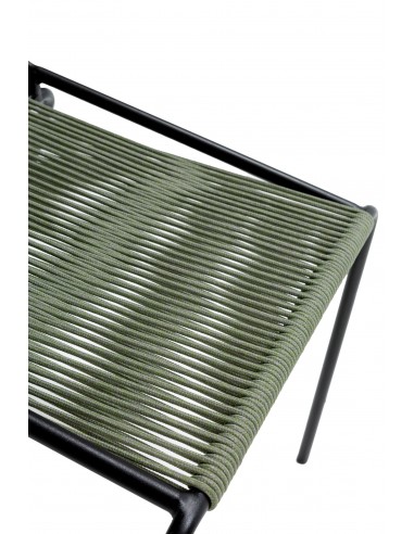 Silla de exterior EMILY en cuerda verde y patas...