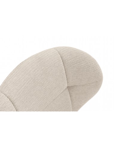 Silla de comedor MAORI, tela beige y patas de...