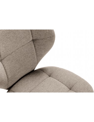 Silla de comedor MAORI, tela marrón y patas de...