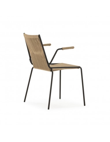 Silla de exterior EMILY con brazos en cuerda...