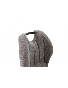 Silla de diseño MULI, respaldo acolchado tejido gris y... 2
