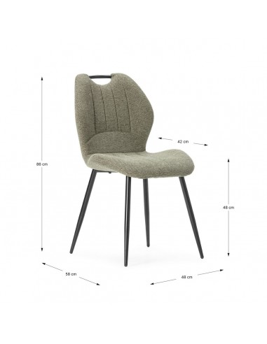 Silla de diseño MULI, respaldo acolchado tejido...