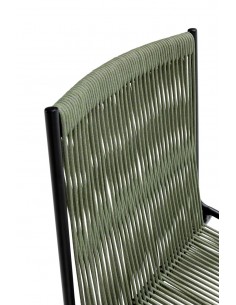 Silla de exterior EMILY en cuerda verde y patas de metal... 2