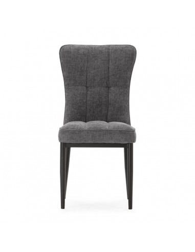 Silla de comedor DAMON, tejido gris, patas de...