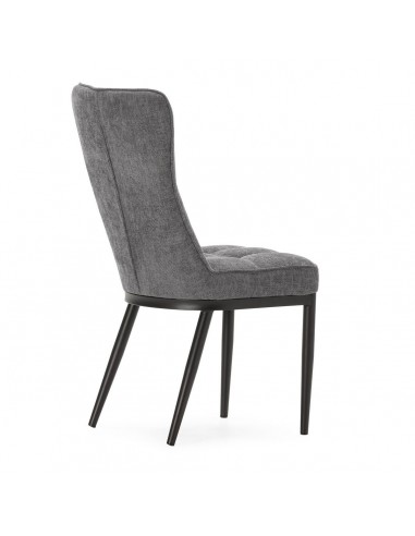 Silla de comedor DAMON, tejido gris, patas de...
