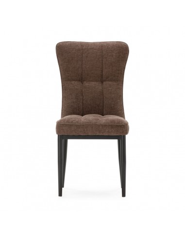 Silla de comedor DAMON, tejido marrón, patas de...