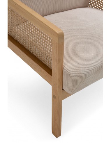 Sillon DEBRA de ratán sintético y madera,...