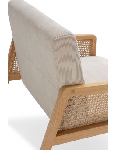 Sillon DEBRA de ratán sintético y madera,...