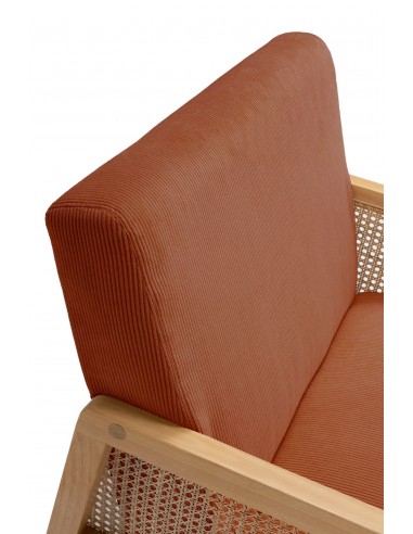 Sillón DEBRA de ratán sintético y madera,...