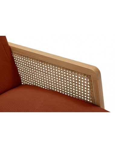 Sillón DEBRA de ratán sintético y madera,...