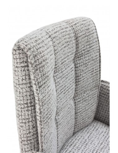 Silla giratoria MINDI con brazos, tejido gris y...