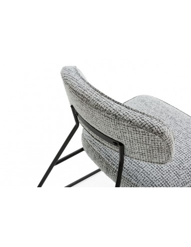 Poltrona de design ELON em tecido preto e...