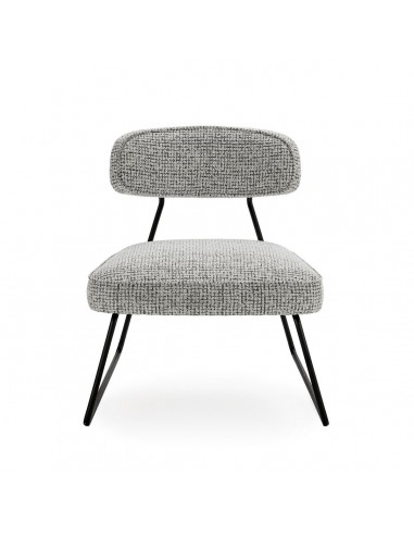 Poltrona de design ELON em tecido preto e...