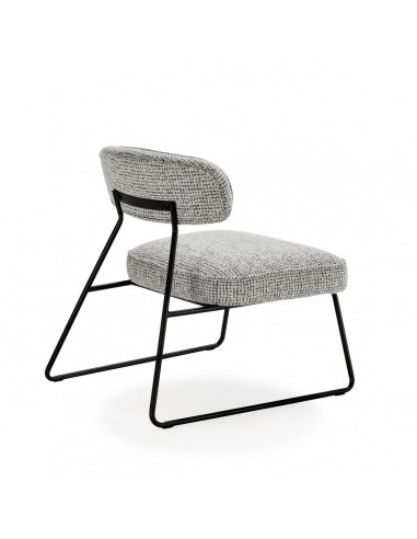 Poltrona de design ELON em tecido preto e...