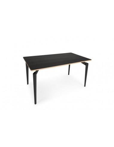 Mesa de jantar minimalista DENIA 140 x 80 preta
