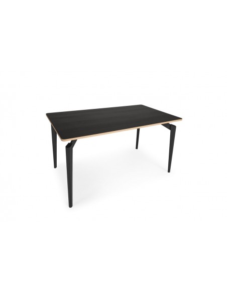 Mesa de jantar minimalista DENIA 140 x 80 preta