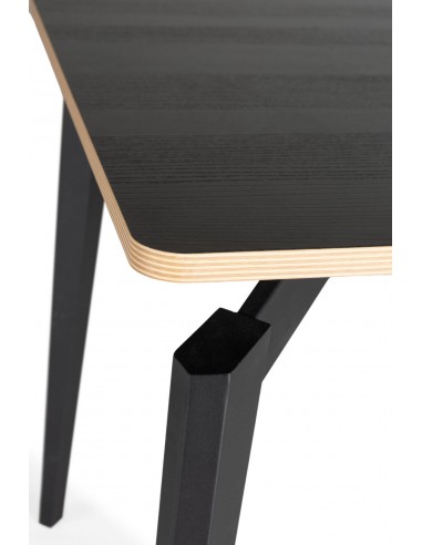 Mesa de jantar minimalista DENIA 140 x 80 preta