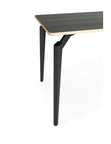 Mesa de jantar minimalista DENIA 140 x 80 preta