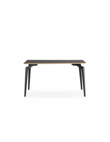 Mesa de jantar minimalista DENIA 140 x 80 preta
