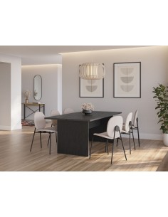 Mesa contemporânea LOANA 200 x 100, MDF preto 2