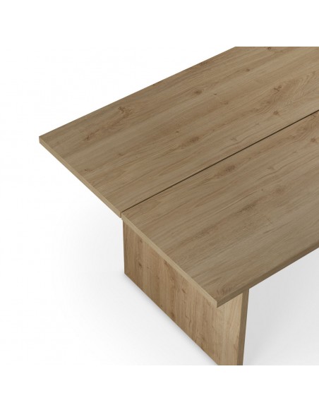 Mesa contemporânea LOANA 200 x 100, MDF carvalho