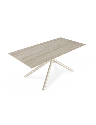 Mesa de design TORI 180 x 90, cerâmica bege e...