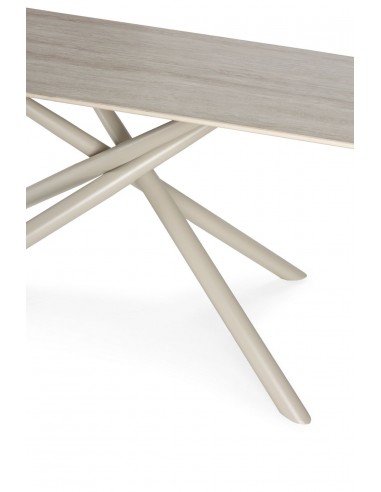 Mesa de design TORI 180 x 90, cerâmica bege e...