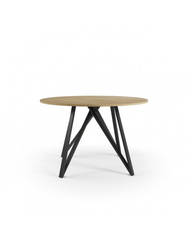 Mesa industrial redonda ILANA 120, color roble...