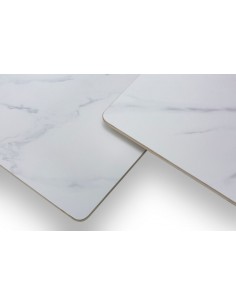Mesa de centro MERVE 80, piedra sintetizada en blanco,... 2