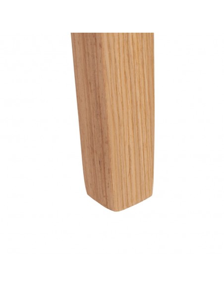 Silla Duende con brazos moderna de madera curvada haya y tela marrón