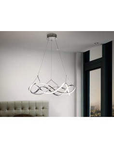 SCHULLER LÁMPARA LED DE TECHO MOLLY,55cm CROMO.