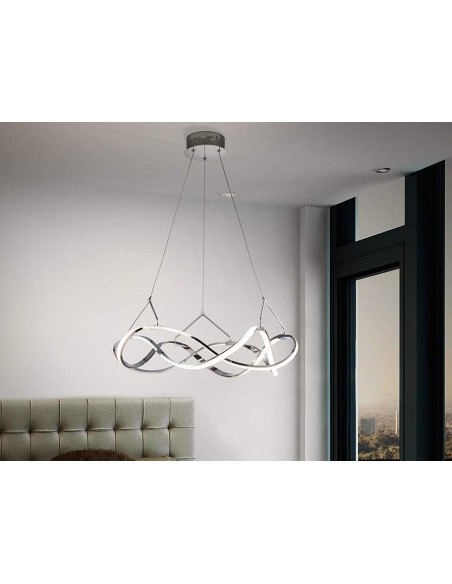 SCHULLER LÂMPADA DE TETO LED MOLLY, 55cm CROMADO.