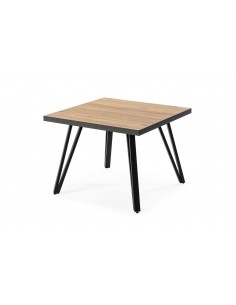 Mesa de centro SINDI 60, natural canto negro y patas de...