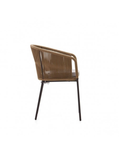 Cadeira Yanet para exterior, corda, metal
