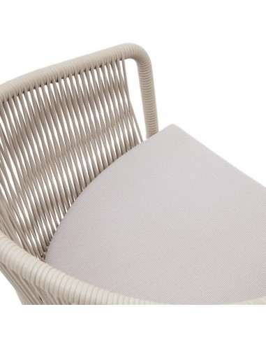 Cadeira Yanet para exterior, corda, metal