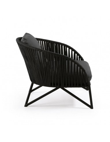 Butaca de exterior Branzie de cuerda marrón o...