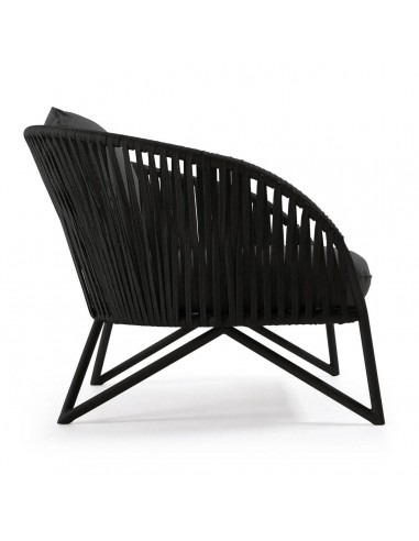 Butaca de exterior Branzie de cuerda marrón o...