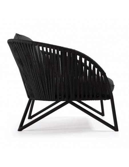 Butaca de exterior Branzie de cuerda marrón o negro