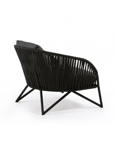 Butaca de exterior Branzie de cuerda marrón o...