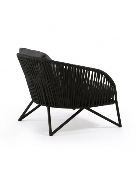 Butaca de exterior Branzie de cuerda marrón o negro