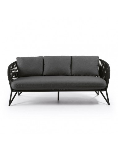 Sofá exterior Branzie, 3 lugares em corda...