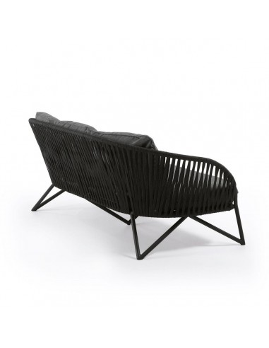 Sofá exterior Branzie, 3 lugares em corda...