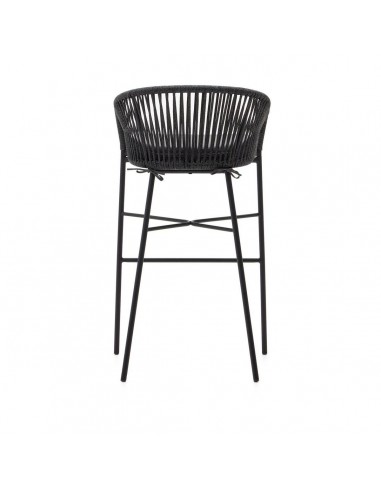 Taburete exterior Yanet, cuerda beige y acero...