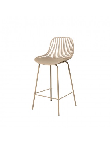 Taburete Peyton 70 base metal lacado mate y asiento en polipropileno.