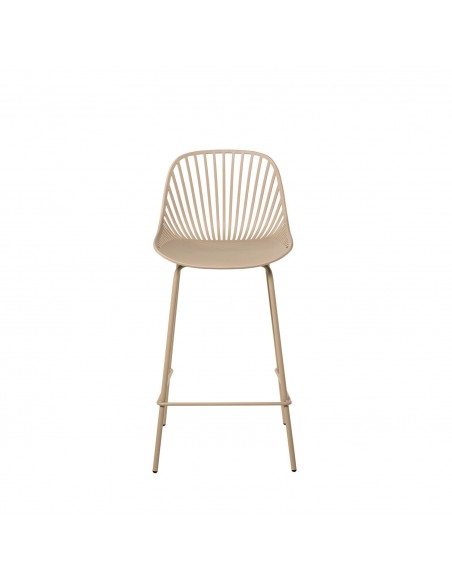 Taburete Peyton 70 base metal lacado mate y asiento en polipropileno.