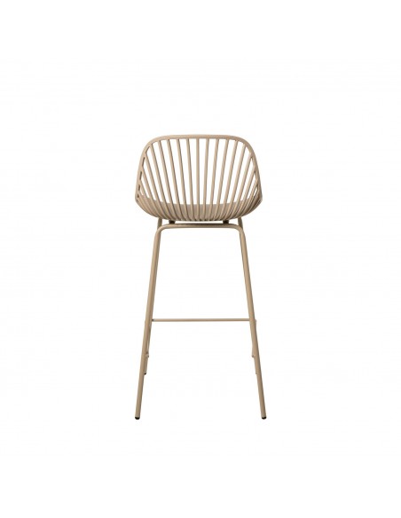 Taburete Peyton 70 base metal lacado mate y asiento en polipropileno.