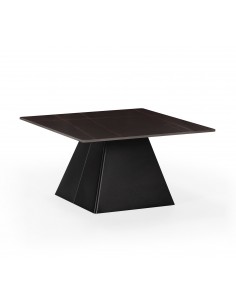 Mesa de centro MERVE 80, piedra sintetizada negro y base...