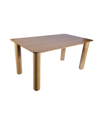 Mesa moderna de comedor TTOLI 160 x 90 chapada en roble