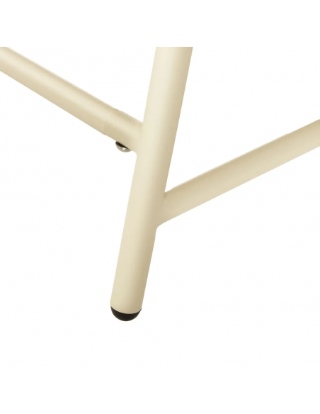 Conjunto ext Benicarlo, 2 cadeirões, sofá de 2 lugares e mesa de centro em aço bege