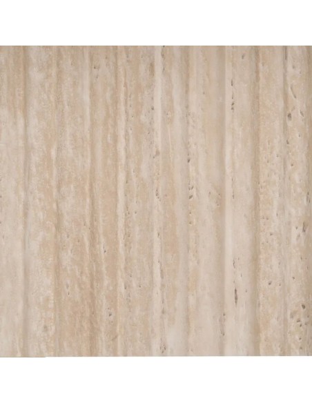 Mesa redonda de comedor LUCCA 90 en look Travertino